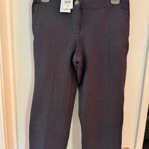 Plaid Trousers in Dark Gray